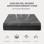 Dyonery Queen Size Mattress 10 Inch Gel Memory Foam Medium