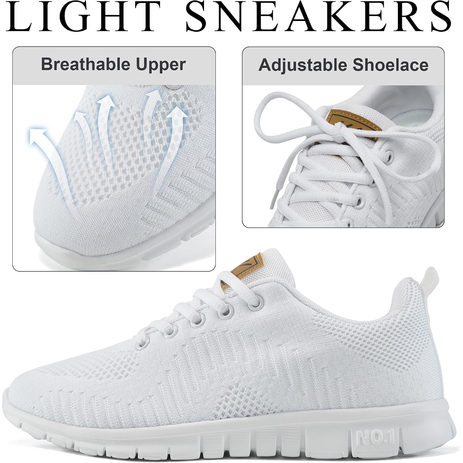 Alicegana Sneakers For Women Walking Shoes: Lightweight Non Slip Comfortable Womens Shoes Footwear For Tennis Casual Work Travel