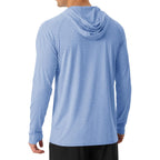 Magcomsen Men'S Upf 50+ Sun Shirts Long Sleeve Fishing Hoodie Shirt Lightweight Athletic Swim Running Hiking Rash Guard