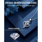 Wedding Anniversary Jewelry Gift for Wife from Husband, Wife Birthday Gift Idea, 1 Carat Moissanite Diamond Pendant Necklace in 925 Sterling Silver with 2 Chains, Romantic and Elegant Present for Her