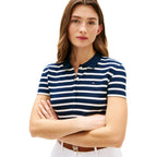 Women's Cotton Pique Short Sleeve Polo Shirt in Classic Fit with Stretch