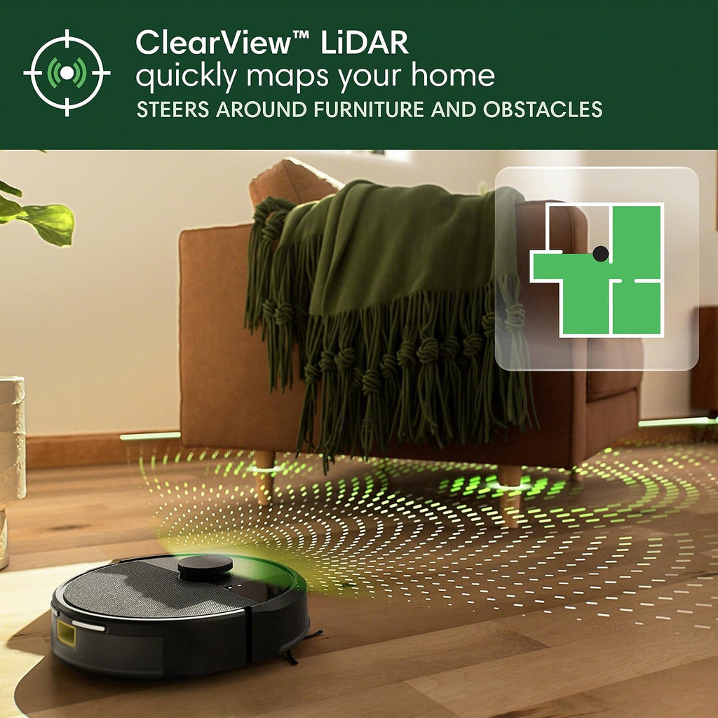 Irobot Roomba 105X Robot Vacuum, Smart Lidar Mapping, 70X Power‑Lifting Suction, Custom Room Cleaning, App & Voice Control, Auto Recharge, Great For Homes With Pets & Kids