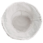 Womens Bucket-Hat Distressed Sun-Protection Washed-Cotton - Summer Wide Brim Beach Cap(7 1/8 Size) (White 01)