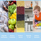 Fruit And Vegetable Washing Machine, Fruit Cleaner Device,Fruit Purifier For With Oh-Ion Purification Technology For Cleaning Fruit,Vegetable Sold By Heyjar Us Only(Blue)