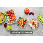 M MCIRCO 24-Piece Glass Food Storage Containers with Upgraded Snap Locking Lids,Glass Meal Prep Containers Set - Airtight Lunch Containers, Microwave, Oven, Freezer and Dishwasher