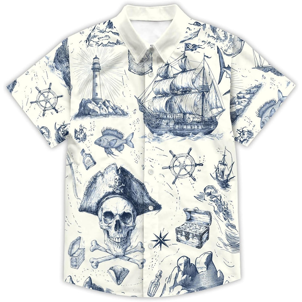 Dfz Funny Hawaiian Shirts For Men Summer Beach Short Sleeve Button Down Shirt Theme Party Shirt