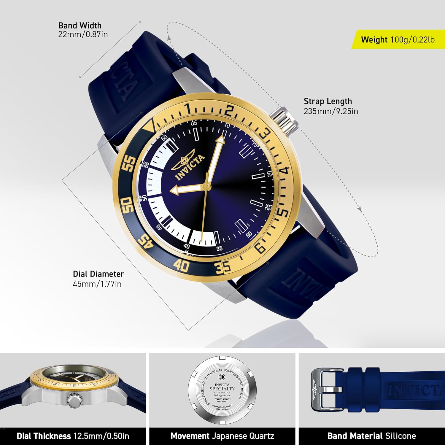Invicta Men'S Specialty Silicone Quartz Watch