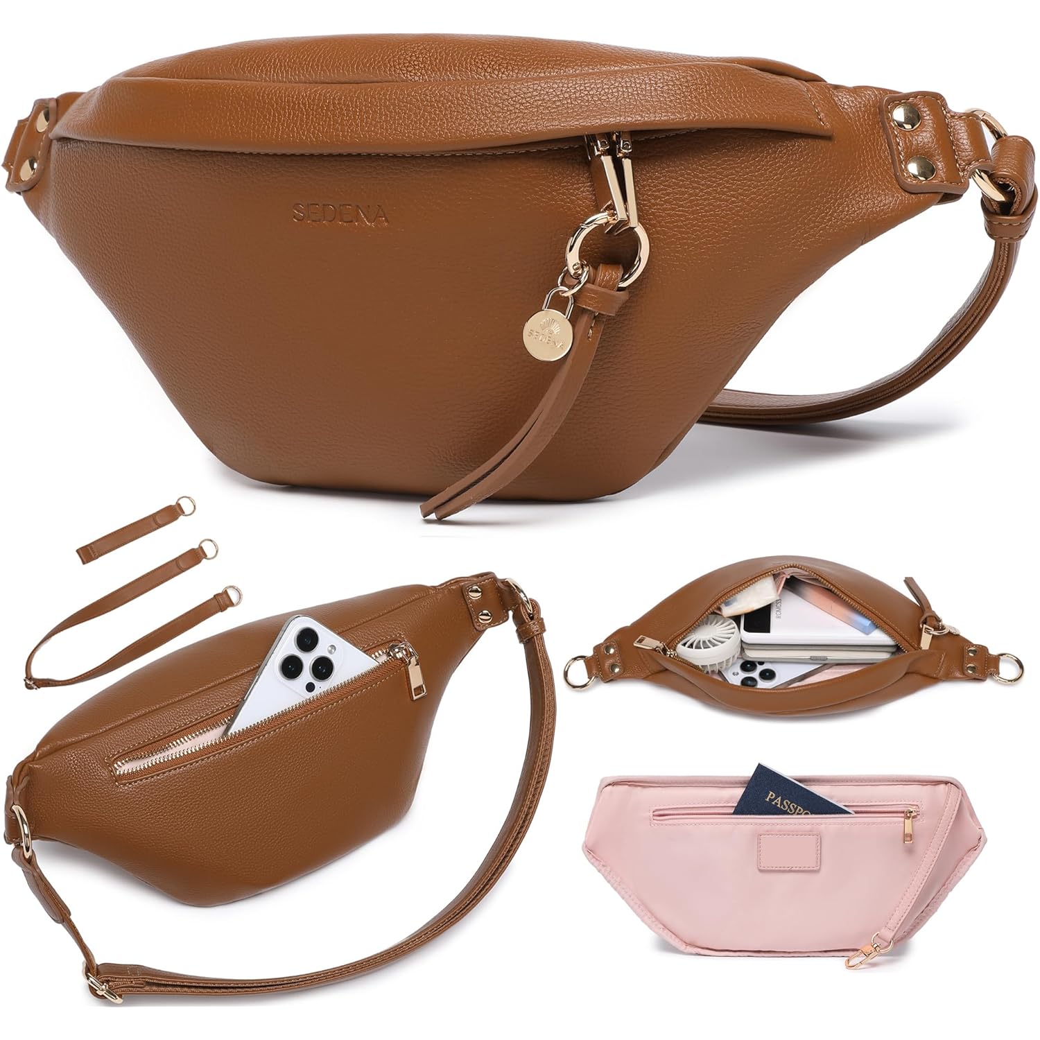 Anti Pickpocket Bag - RFID Crossbody Bag for Travel, Adjustable Strap Multiple Compartments Anti Theft Crossbody Bags for Women Vegan Travel Size Essentials Crossbody Bags for Women Large Size