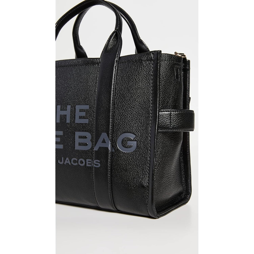 Marc Jacobs Women'S The Leather Medium Tote Bag, Black, One Size