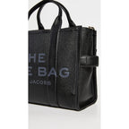 Marc Jacobs Women'S The Leather Medium Tote Bag, Black, One Size