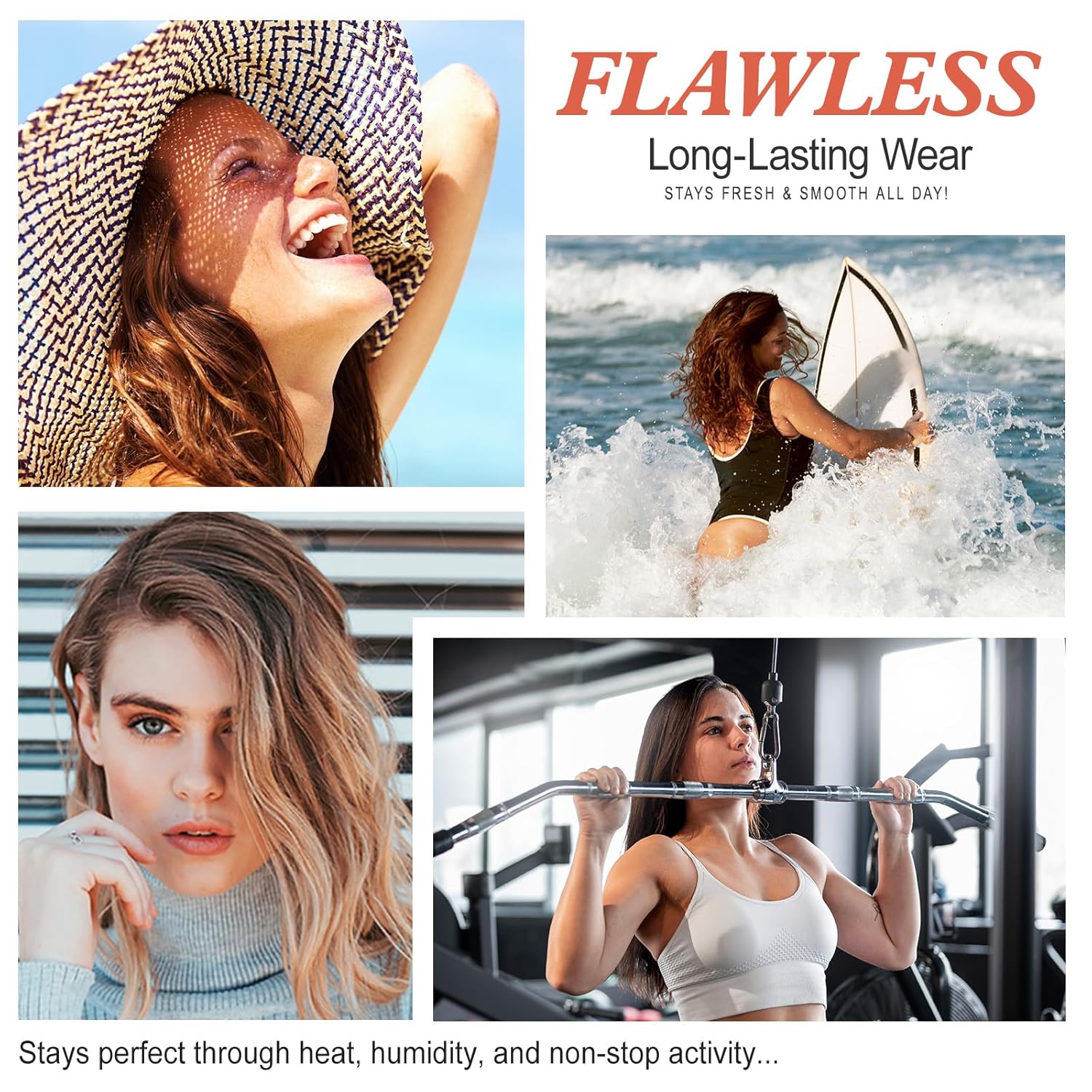 2PCS Flawless Colour Changing Warm Skin Tone Foundation, Naturally Blends Moisturizing foundation makeup, Long Lasting Waterproof Lightweight Liquid Foundation SPF 15 for Face Makeup