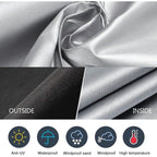 Lbting Fire Pit Cover, 48 Inch Cover For 45-48 Inch Round Firepit, Waterproof Windproof Dustproof Uv-Resistant Heavy Duty Cover For Outdoor Patio Firepit Table - Black