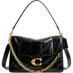 COACH Women's Quilted Glazed Leather Chain Tabby Shoulder Bag