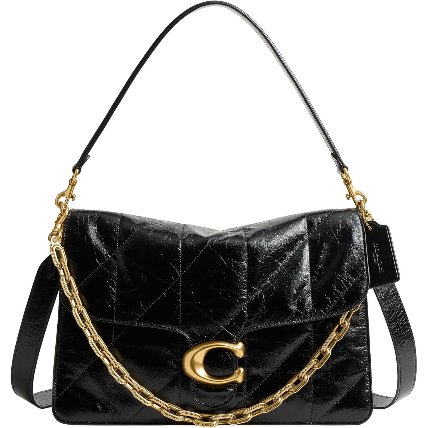 COACH Women's Quilted Glazed Leather Chain Tabby Shoulder Bag