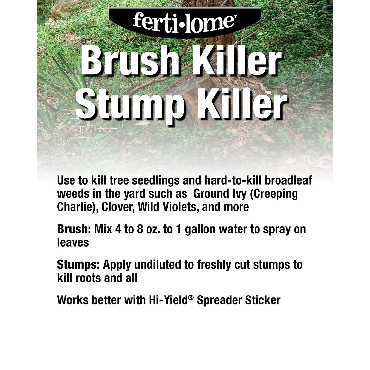 Fertilome (11485) Brush Killer & Stump Killer Woody Plant Control, 32 Oz | Triclopyr Ester Concentrate - Controls Woody Plants, Vines, Stumps In Non-Crop Areas - Property Owners
