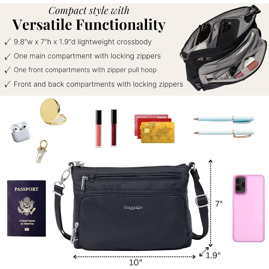 Baggallini Securtex Anti-Theft Keepsake Crossbody