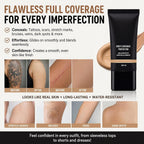 Body Coverage Perfector Waterproof Leg & Body Makeup Foundation (Natural) | Full Coverage Tattoo Cover Up Concealer, Long Lasting Sweatproof & Transfer Resistant Body Makeup For Legs, Face, 1Oz