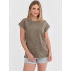 ANRABESS Womens Acid Washed T-Shirt Cap Sleeve Vintage Casual Crew Neck Tops Summer Basic Tee 2026 Fashion Clothing