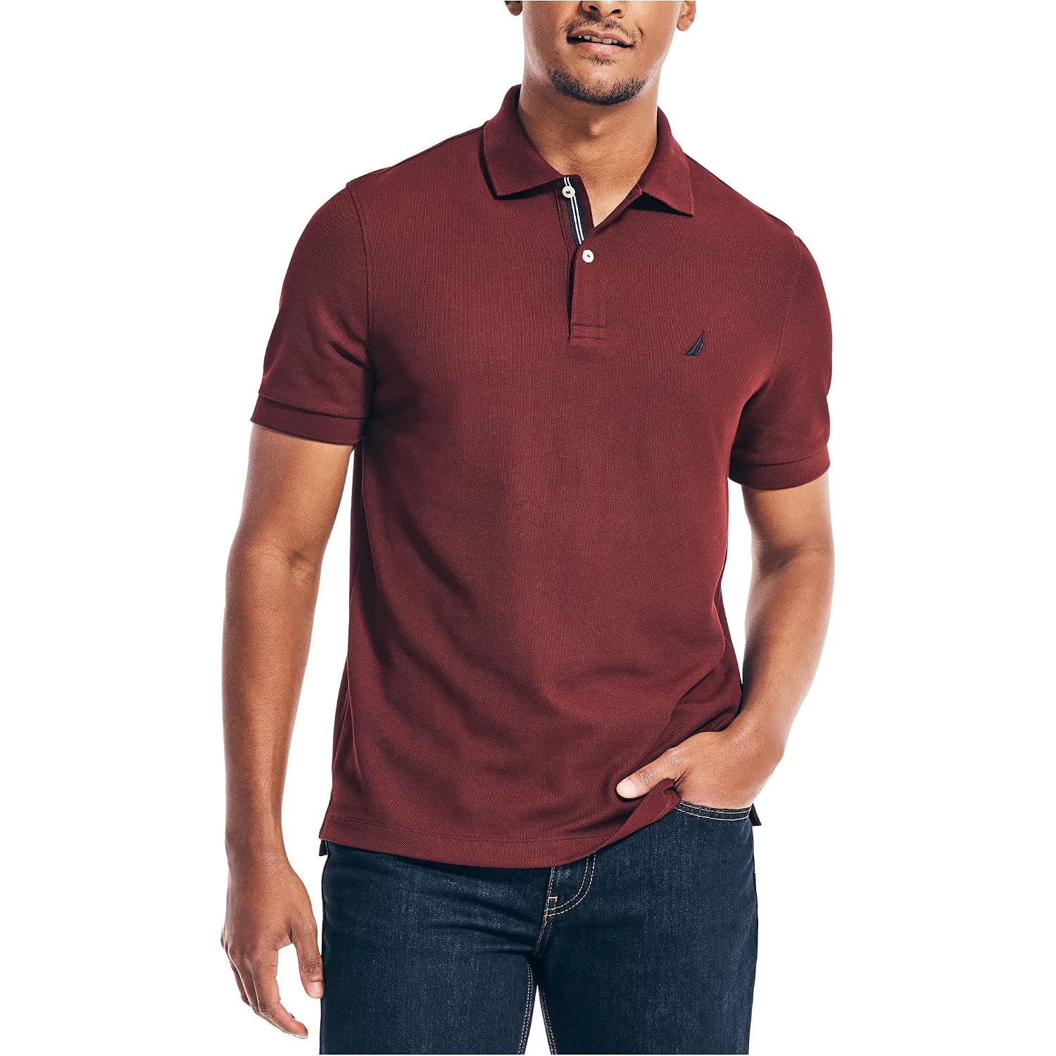 Nautica Men'S Performance Pique Polo Shirt