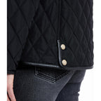 Michael Kors Womens Diamond Quilted Jacket For Women, Stylish Lightweight Jacket With Trim Detail