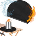 20" Tabletop Fire Pit Mat For Solo Stove Mesa Xl, Table Top Protector-Black | 1800°F Fiberglass, Dual Silicone, Waterproof, Oilproof, Anti-Slip Base, Anti-Curl Mat For Patio, Camping, Deck, Ember Guard