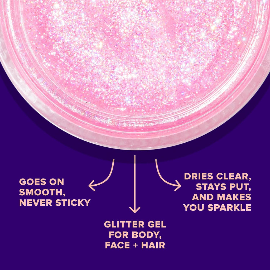 Unicorn Snot Holographic Face Glitter & Body Glitter Gel | Hair Glitter, Vegan & Cruelty Free, 1.7 Oz Pink Glitter (Flamingo)
