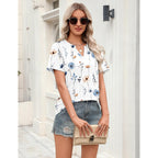 Zeagoo Womens Tops Short Sleeve V Neck Tee Shirts Cute Dressy Casual Clothing Business Work Blouse