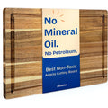 Non-Toxic Acacia Wood Cutting Board, Mineral Oil & Plastic Free, 16X11 In | Petroleum & Bpa Free. Fsc-Certified Wood. Knife-Friendly Surface. Beeswax, Flaxseed & Lemon Oil Finish.