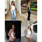 Rapbin Silk Camisole Tops for Women Lace Satin Tank Top V Neck Adjustable Spaghetti Strap Sleeveless Summer Blouse 2026