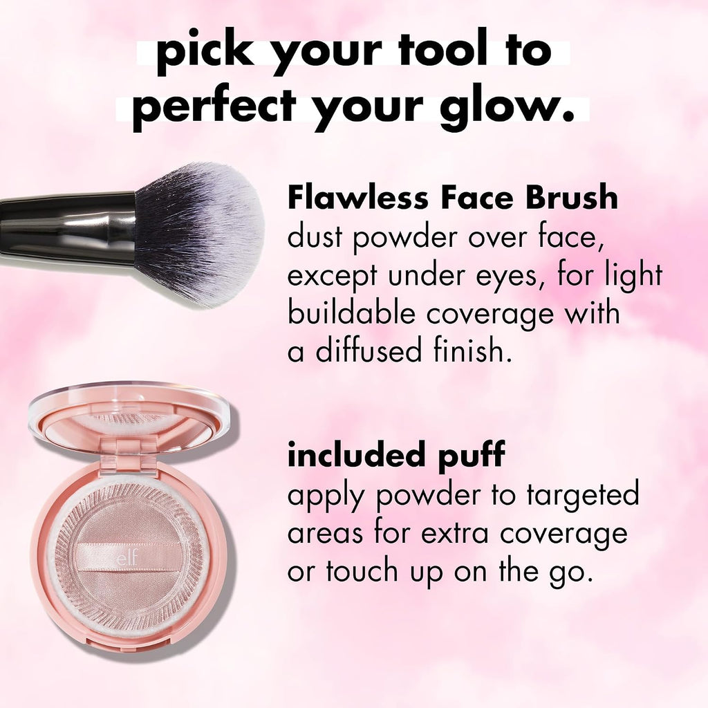 E.L.F. Halo Glow Powder Filter, Ultra-Fine Finishing Powder, Smooths The Look Of Pores & Fine Lines, Creates A Soft-Focus Glow, Vegan & Cruelty-Free, Light Neutral