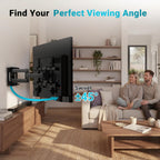 Bontec Full Motion Tv Wall Mount For 37-85 Inch Tvs, Hold Up To 132Lbs, Heavy Duty Swivel Tilt Tv Mount, Articulating Dual Arm Wall Mount Tv Bracket, Max Vesa 600X400Mm, Fits 16" Wood Studs