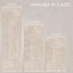 KIBAGA Beautiful Boho Rug with Tassels for Your Bathroom - Soft 2 x 3 ft. Cotton Rug Fits Perfectly Into Your Bath - Washable, Non-Slip Mat Ideal to Enhance Any Modern Home Decor, 24 x 36 inch