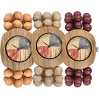 Avaner Women's Elastic Wrist Watches: Wooden Beaded Stretch Strap Handmade Analog Quartz Arabic Numerals Beads Bracelet Watch