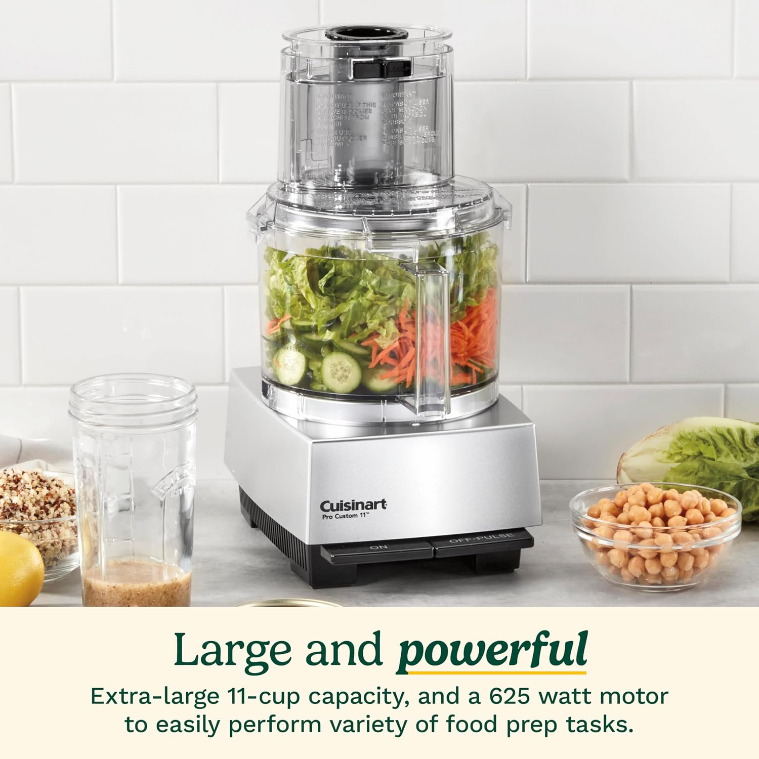 Cuisinart Food Processor, Dishwasher Safe 11-Cup Food Processor With Slicing & Shredding Discs, Cuisinart Pro Custom 11 Stainless Steel Electric Chopper & Kitchen Food Processor, Chrome, Dlc-8Sbcyp1