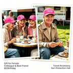 Funny 60th 70th Birthday Gifts for Men Women – Adjustable Cotton Baseball Cap Gift for Dad Mom Grandpa Grandma Pink-2