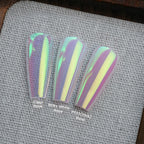 Yokefellow GleamTap Cushion Aurora Chrome Nail Powder -Mermaid Aurora Effect,Nail Art Glitter Decoration for Home DIY Salon Manicure (GT115 Ethereal/Pink Lilac with Gold Sheen)