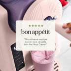 GreenPan Frost Ice Cream Maker & Slushie Machine, Soft Serve, Sorbet, Margaritas, Milkshakes, Frozen Yogurt, No Pre-Freezing, Ready in 15 Mins, 6 Modes, 7 Textures, Self-Cleaning, Family Size, Pink