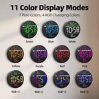 Maxstar Led Digital Wall Clock With Timer, Seconds, Temperature, Date, Dst, Nightlight, Rgb Color, Alarm Clock, 5-Level Display Brightness, Digital Clock Timer For Classroom, Bedroom, Garage, Gym