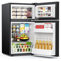 Euhomy Mini Fridge With Freezer, 3.2 Cu.Ft Mini Refrigerator, Dorm Fridge With 2 Door For Bedroom/Apartment/Office-Food Storage Cooling Drink, Black