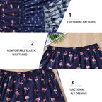 Mens Boxer Shorts Funny Boxers Sleep Short Plaid Cotton Loose Woven Boxers For Men Small Medium Large
