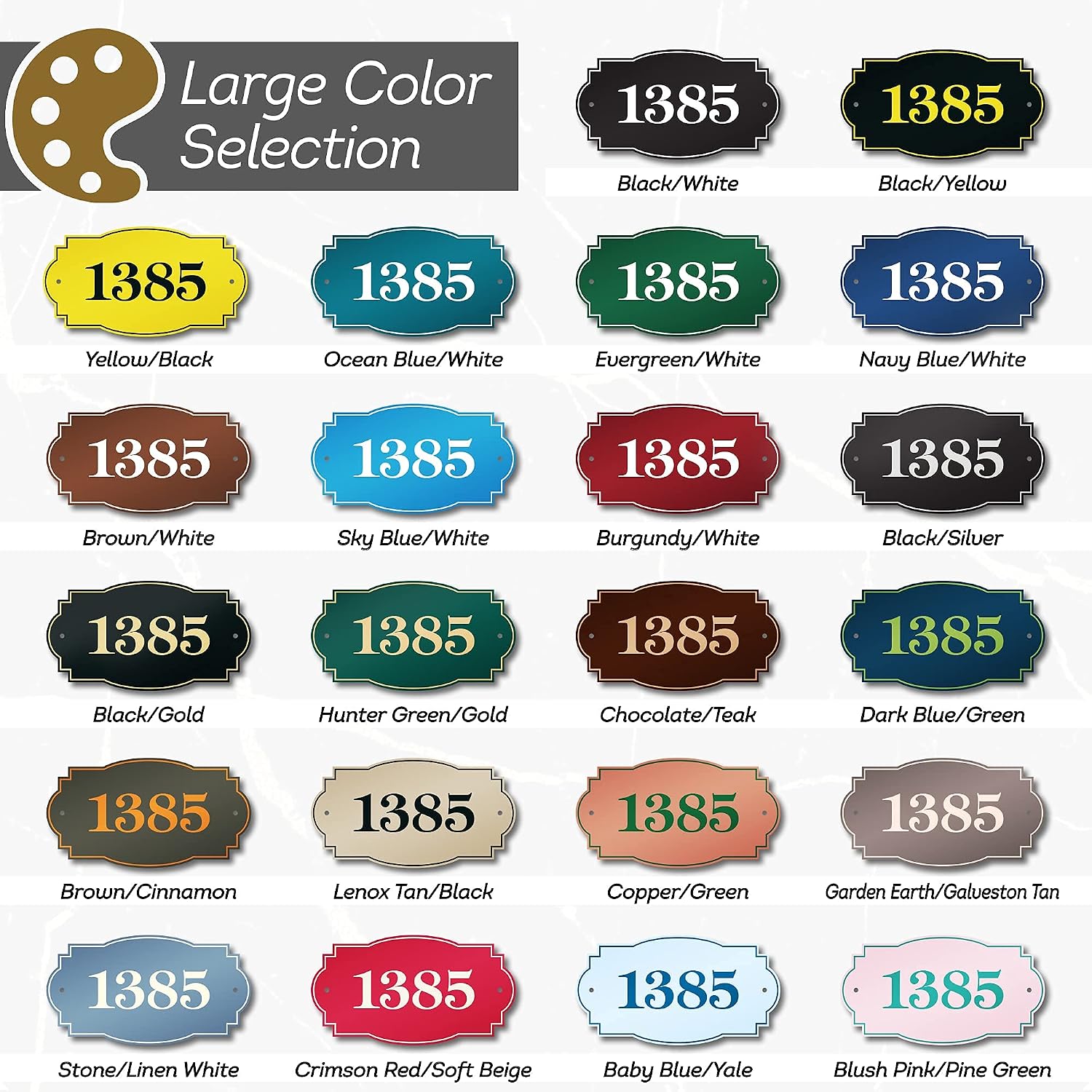 House Address Sign, House Address Plaque, Indoor/Outdoor Use, 7X12 Inch, 22 Colors, Reflective Option, Usa Made By My Sign Center (Victorian)