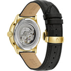 Bulova Men'S Classic Sutton 4-Hand Automatic Watch, 24-Hour Sub Dial, Open Aperture, Self-Winding, Exhibition Caseback, Double Curved Mineral Crystal, Luminous Hands, 42Mm