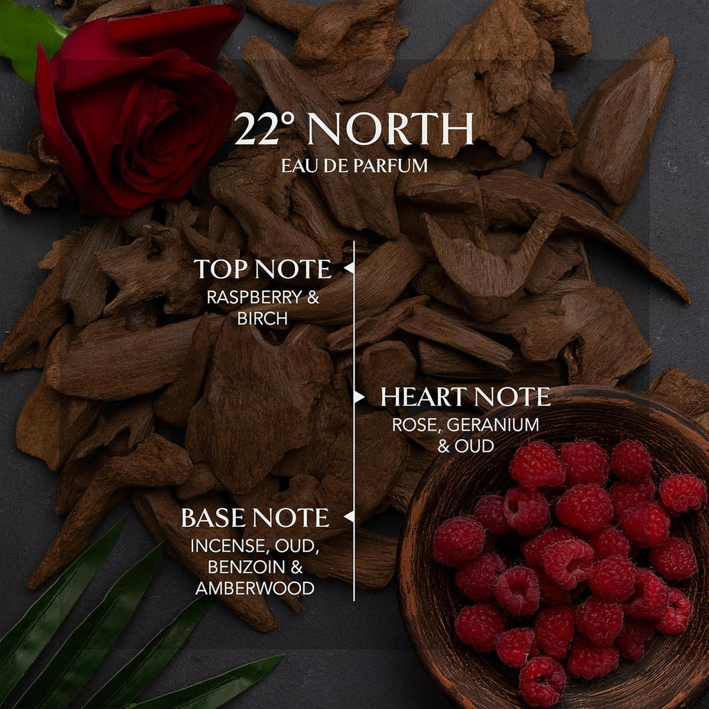 22° North Eau De Parfum | Long Lasting Luxury Perfume For Men & Women | Inspired By French Perfumery | 100Ml