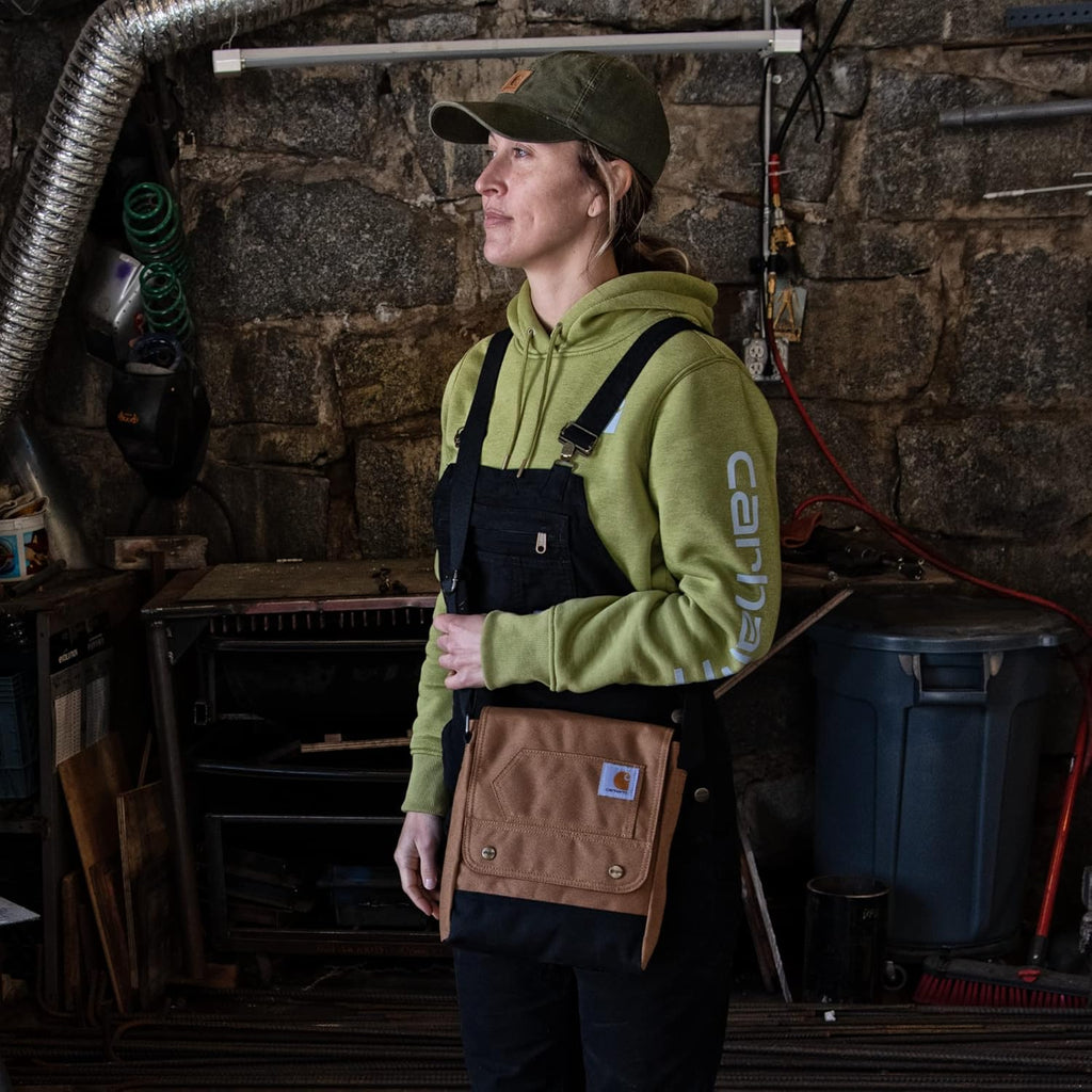Carhartt Crossbody Snap Bag, Durable, Adjustable Crossbody Bag with Flap Over Snap Closure