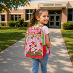 Fast Forward Strawberry Shortcake 16" Backpack Bottom Half Moon With 1 Front Pocket