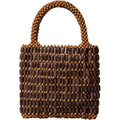 Small Tote Bag Wooden Bead Bag Woven Handbag Clutch Purses For Women