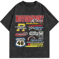 Graphic Tees Acid Washed Y2K Vintage Streetwear Cotton Short Sleeve T-Shirt Tops For Men Women