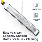 Deiss Pro Lemon Zester & Heavy Duty Cheese Grater & Vegetable Grater - Parmesan Cheese Lemon, Garlic, Nutmeg, Chocolate, Fruits, Vegetables, Ginger Grater - Cheese Shredder & Stainless Steel Grater