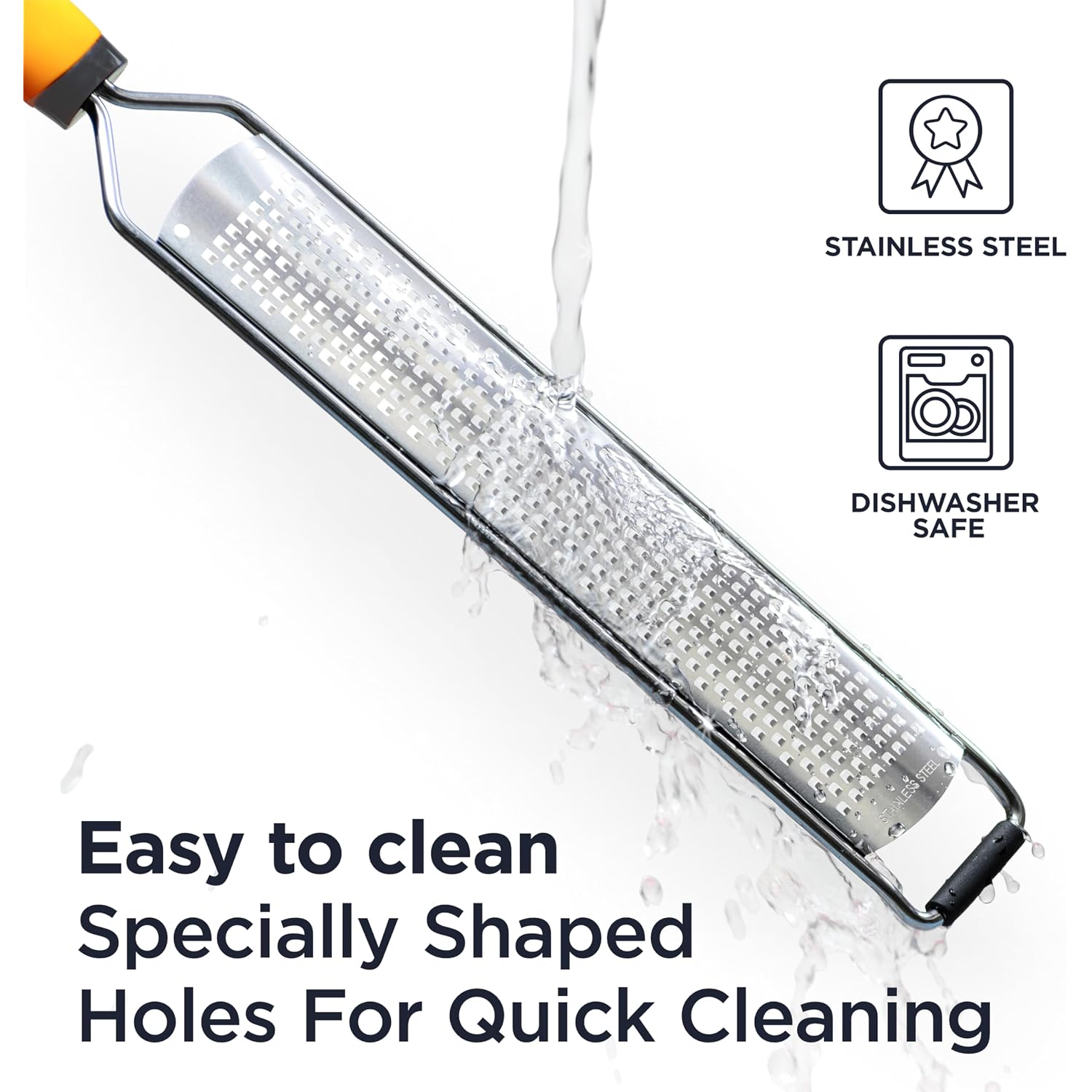 Deiss Pro Lemon Zester & Heavy Duty Cheese Grater & Vegetable Grater - Parmesan Cheese Lemon, Garlic, Nutmeg, Chocolate, Fruits, Vegetables, Ginger Grater - Cheese Shredder & Stainless Steel Grater