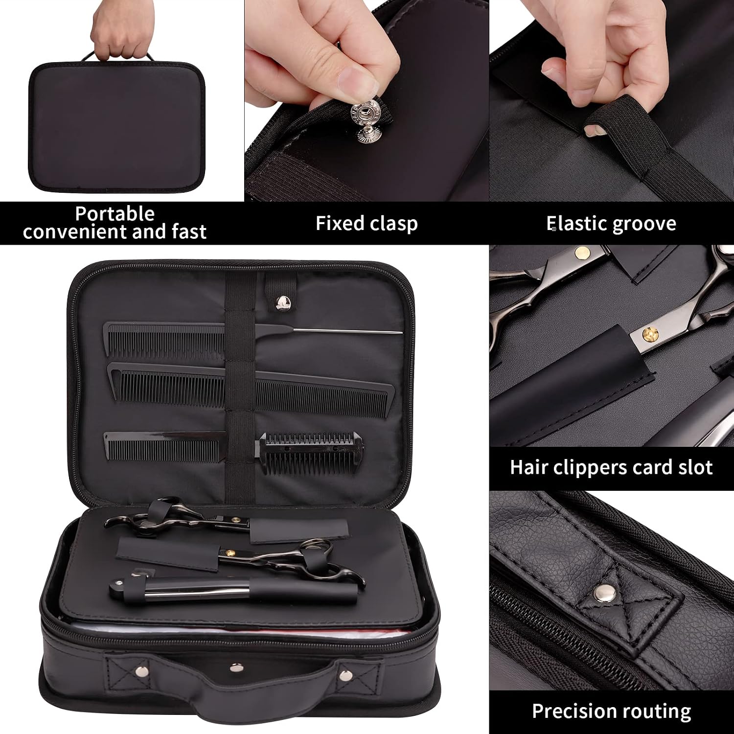 Hair Cutting Kit, 22 Pcs Professional Barber/Hair Salon Tool Set, Barber Bag Includes Hairdressing Scissors Shears, Barber Cape, Combs... Complete Hair Cutting Kit For Barber, Salon, Home Use